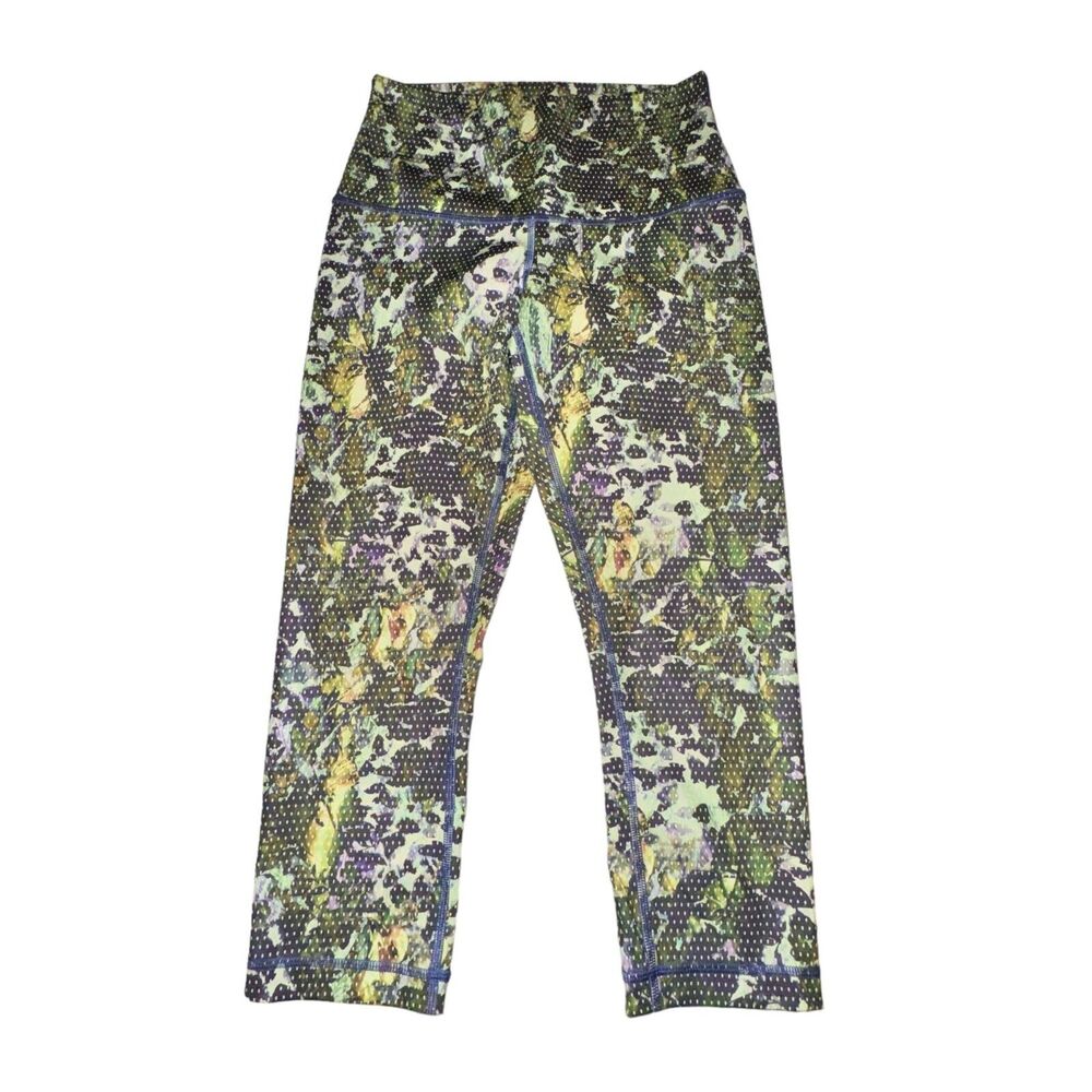 Lululemon Wunder Under Crop II Women's 6 Floral Sport Full On Luxtreme Roll Down